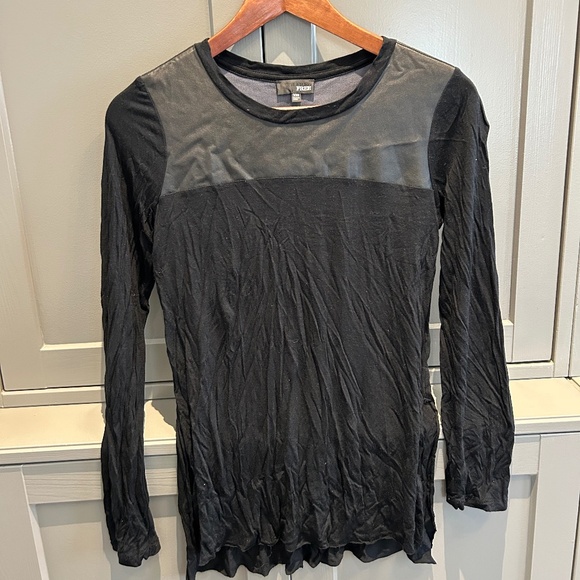 Aritzia- Wilfred free faux leather long sleeve - Picture 1 of 2